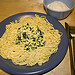 Tagliatelles au safran, épinards et ricotta